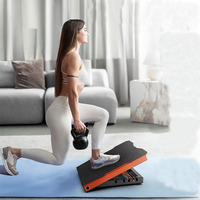Planche inclinée de sport portable pour les squats d'étirement du mollet Civière de mollet en métal réglable