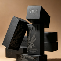 Boîte en carton de luxe personnalisée, emballage en papier, boîte pliante, carton de présentation, gaufrage, vernis UV sélectif pour produits de beauté