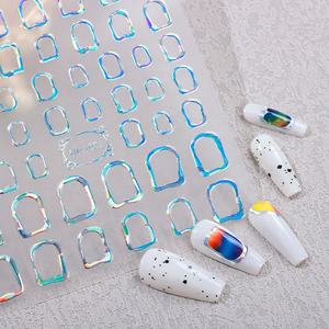 Showyboo personalizable 3D oro estampado láser <span class=keywords><strong>serpiente</strong></span> Bad Bunny Nail Art calcomanías Halloween <span class=keywords><strong>uñas</strong></span> diseñadores pegatinas DIY Stencil Nails - Product Image 4