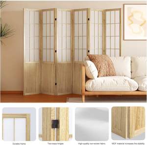 <span class=keywords><strong>Paravent</strong></span> de chambre de 669 pouces de hauteur, style <span class=keywords><strong>japonais</strong></span> <span class=keywords><strong>Shoji</strong></span>, écran pliant en bois, double charnière, décoration pour maison, bureau, chambre, hôtel (6 - Product Image 4