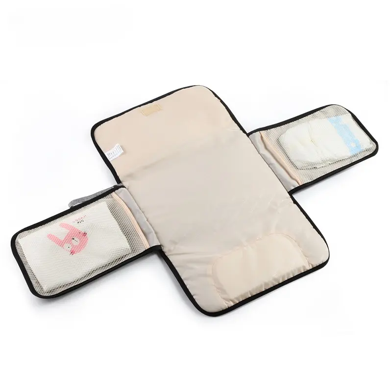 Tapis à langer imperméable multi-usage avec poches Tapis à langer portable pour bébé