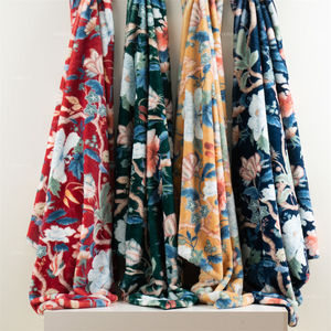 Manta de Piel Sintética Suave y Esponjosa con Estampado Digital, Ligera, para Todas las Estaciones, Decorativa, con Diseño Floral, para Sala de Estar y Dormitorio - Product Image 6