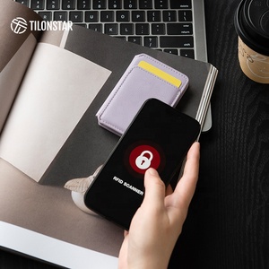 TILONSTAR TWW263 Fashion Magnetic <b>ID</b> Wallet RFID Credit Luxury Leather Card <b>Holder</b> for Mobile Phone Back Cardholder - Product Image 5
