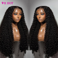 Perruque Pixie Bouclée Prête à Porter en Cheveux Humains Brésiliens, Sans Colle, Vente en Gros, Cheveux Naturels avec Perruques Frontales HD Full Lace pour Femmes