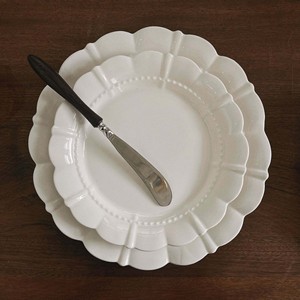 Plato de Cena Romántico con Diseño de Pétalos Blancos, Cerámica, Apto para Microondas y Lavavajillas, Ecológico, para Bodas, Restaurantes y Pastelería - Product Image 2