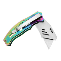Couteau utilitaire pliant en alliage d'aluminium robuste Bochen Wholesale avec lame remplaçable pour le déballage et la découpe