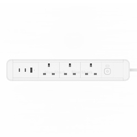 Prise encastrable blanche sous table, 3 prises et 3 ports USB (2C+1A), charge rapide USB 65W, multiprise NFC