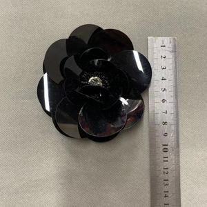Zsy may trên <span class=keywords><strong>handmade</strong></span> kích thước lớn màu đen 3D hoa <span class=keywords><strong>sequin</strong></span> đính hoa - Product Image 5