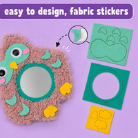 Kit de loisirs créatifs 3-en-1 DIY : Miroir animal en peluche, hibou mignon fait main, jouets en peluche personnalisés pour enfants, jouet à lacquer, pendentif de sac, vente en gros