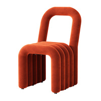 Chaise de salle à manger en velours personnalisée avec housse amovible, design moderne, pieds en métal, pour salon, chambre, appartement, hôtel, usage créatif