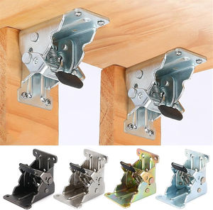 Mạ điện 90 ° kẽm màu tự khóa gấp bản lề giường Bàn cà phê sofa gấp bản lề đồ nội thất phụ kiện phần cứng - Product Image 3