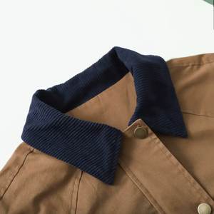 MYST & ZA vêtements pour femmes 2025 été nouveau Simple polyvalent contraste couleur revers <span class=keywords><strong>ciré</strong></span> veste ample manteau 4341776 - Product Image 3