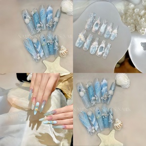 Paso Sico – Kit de décoration pour ongles 12 pièces, série Océan, avec <span class=keywords><strong>strass</strong></span> DIY pour ongles, motifs Aurore, Coquillage, Cocotier, Ciel étoilé - Product Image 4