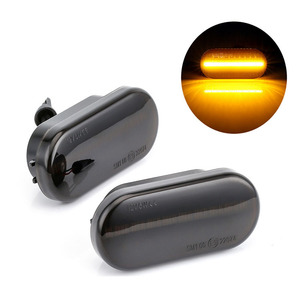 Clignotants latéraux dynamiques à LED KEMAUTO avec effet de fumée 12V 5W pour VW <span class=keywords><strong>Golf</strong></span> 3/<span class=keywords><strong>4</strong></span> T5 Polo 6N Sharan - Rétrofit/Amélioration Nouveau - Product Image 1