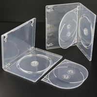 Boîte de rangement pour disques en plastique SUNSHING, étui pour CD, film, jeu, double étui pour CD/DVD, étui pour DVD noir avec plateaux rabattables