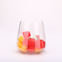 Gobelets à vin jetables en plastique transparent logo personnalisé PET Tritan jus glace gobelets à vin en plastique coquetiers pour vin