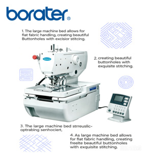 Machine à coudre industrielle à point noué à aiguille simple B-9820, alimentation par aiguille, lubrification automatique, coupe-fil, en fonte - Product Image 1