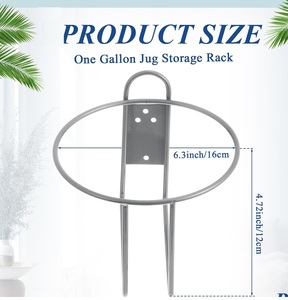 Wand montage One Gallon Jar Lager regal Hoch leistungs stahlrahmen & Halterung Runde <span class=keywords><strong>Flasche</strong></span> Hände desinfektion mittel, Seife, Waschmittel - Product Image 4
