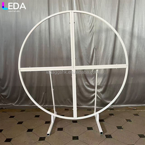 LEDA Events Party Decor High Quality White Round Iron Metal <b>Backdrop</b> <b>Stand</b> for Wedding - Product Image 3