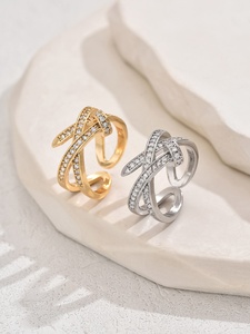 Cross Border Hot Selling Fashion Light Luxe Water Drop Opening Ring Veelzijdige Temperament Verstelbare Ring Voor Vrouwen - Product Image 6