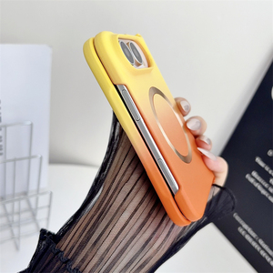 เคสโทรศัพท์แบบพับได้สำหรับ iPhone Duo Apple 18  แบบนุ่มไล่เฉดสี  แม่เหล็กยึดติดแน่น  ปกป้องเต็มรูปแบบ พร้อมฝาปิดบานพับ - Product Image 4