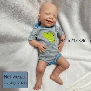 17 Inch Unpainted Silicone Baby Doll Toys Soft Full Solid Newborn Girl Realistic Handmade Weighted Artist Painted <strong>Reborn</strong> <strong>Bebe</strong> - Product Image 5
