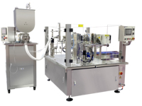 Machine automatique de remplissage et de bouchage de sachets à bec rotatif pour l'emballage d'huile, de poudre, de boissons et de produits chimiques avec moteur