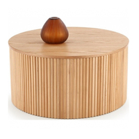 Table console ovale en travertin strié en bois naturel moderne Meuble de salon extensible pour couloir