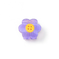 Pince à cheveux à motif écossais coloré et fleur boutonnée, en acétate, style requin, polyvalente, pour femme, pour le quotidien et les trajets, best-seller transfrontalier