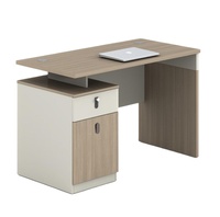 Bureau moderne simple en bois Table d'ordinateur en fer Tiroir modulaire Bureau à domicile Meubles de chambre à coucher Petits espaces Utilisation en gros