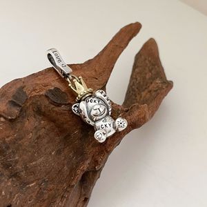 Collar con Colgante de Oso con Corona de Plata de Ley S925, Amuleto Animal para Mujer, Joyería de Plata 925 para Uso Diario - Product Image 2
