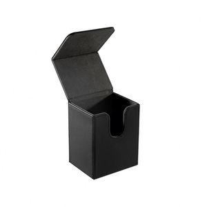 Boîte de rangement pour cartes en PU à texture losange FX, double porte, support en similicuir de qualité supérieure pour collection de jeux, protection sécurisée - Product Image 2