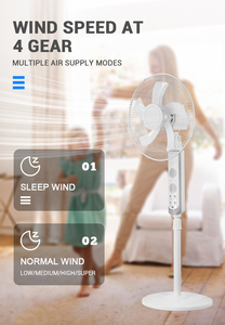 China fábrica 16 pulgadas ahorro de energía 12V energía solar ventilador de pie plástico con panel solar - Product Image 4