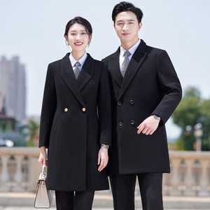 <span class=keywords><strong>Tenue</strong></span> <span class=keywords><strong>de</strong></span> <span class=keywords><strong>travail</strong></span> professionnelle automne hiver personnalisée vêtements <span class=keywords><strong>de</strong></span> <span class=keywords><strong>travail</strong></span> <span class=keywords><strong>de</strong></span> la réception <span class=keywords><strong>de</strong></span> l'hôtel manteau <span class=keywords><strong>de</strong></span> laine mi-long vêtements <span class=keywords><strong>de</strong></span> <span class=keywords><strong>travail</strong></span> épais pour hommes et femmes - Product Image 3