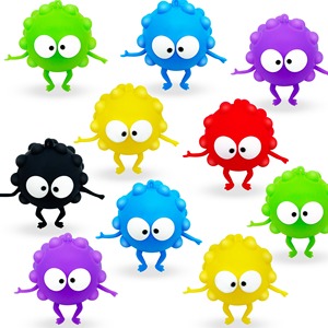 新規でユニークな3Dストレスリリーフボールシリコーン見て石炭ボールシリコーンラット害虫駆除機ストレスリリーフボールキーチェーン - Product Image 1