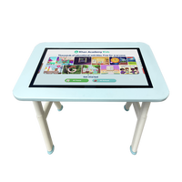 Table d'apprentissage et de jeu intelligente Polikids avec écran tactile LED, Wi-Fi intégré, design portable - Grande table d'apprentissage interactive