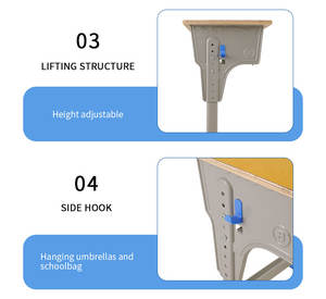 पूर्ण छात्र डेस्क और चेयर ने कक्षाओं और पुस्तकालयों के लिए प्रीमियम स्कूल फर्नीचर सेट किया - Product Image 4