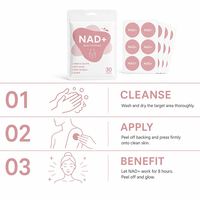 Parche transdérmico de NAD+ hipoalergénico avanzado para el apoyo antienvejecimiento, de alta absorción y potenciador de energía.