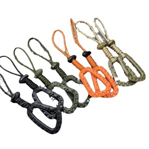 Braided Keychain Lanyard D Shape Carabiner Hook 10kg Load Capacity Outdoor Use Lightweight Durable Plastic Material - Product Image 5