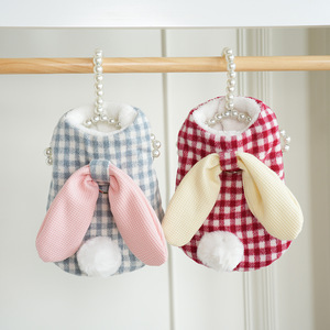 Vêtements chauds pour <span class=keywords><strong>chien</strong></span> pour l'automne et l'hiver <span class=keywords><strong>Image</strong></span> de lapin mignon avec oreilles de lapin Design Vêtements pour animaux de compagnie - Product Image 1