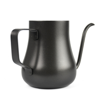 Bec à col de cygne pour café et théière bouilloire en métal avec oreille suspendue et main émoussée longue et étroite tasse à goutte pour café