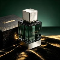 Flacon de parfum carré vintage haut de gamme en verre transparent avec bouchon argenté, flacon pulvérisateur vide, logo personnalisé, boîte cadeau personnalisée
