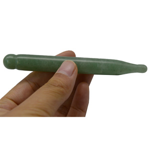 Abarke Green Aventurine Gua Sha Punto de acupuntura Pluma de masaje Varita de masaje para tratamiento - Product Image 4