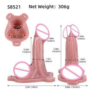 En gros, Godemiché creux réaliste à porter pour hommes adultes, avec harnais extenseur de pénis, jouet sexuel - Product Image 6