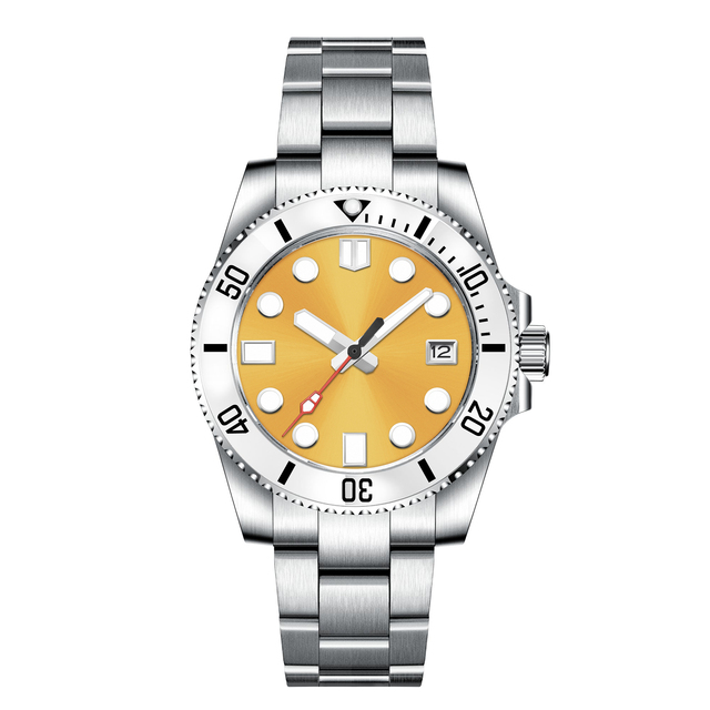 40mm Automatic NH35 Movement Mechanical Dive Watch 10ATM Waterproof Stainless Steel Luxury No Logo OEM Men Wristwatch