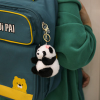 Peluche Panda Hua Hua authentique en PP, petite poupée en forme de pendentif, breloque pour sac à dos, ornement pour cartable, compagnon câlin de haute qualité