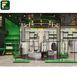 Étagère de présentation de vêtements moderne, comptoir de vêtements, armoire à vêtements, meuble en verre, mobilier commercial - Product Image 5