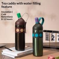Nouvelle gourde isotherme portable en acier inoxydable de grande capacité pour sports de plein air, randonnée et étudiants, avec paille intégrée, pour l'export.