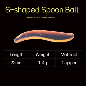 เหยื่อตกปลาแบบใหม่ ขนาด 22 มม. <span class=keywords><strong>น</strong></span>้ำหนัก 1.4 กรัม เหยื่อโลหะขนาดเล็ก รูปทรงช้อน สีสั<span class=keywords><strong>น</strong></span>สดใส ทำจากทองเห<span class=keywords><strong>ล</strong></span>ืองแ<span class=keywords><strong>ล</strong></span>ะทองแดง สำหรับตกปลาเทราต์ใ<span class=keywords><strong>น</strong></span><span class=keywords><strong>น</strong></span>้ำจืด <span class=keywords><strong>ล</strong></span>ำธาร เหมาะสำหรับป<span class=keywords><strong>ล</strong></span>าชับ เปร์ช และป<span class=keywords><strong>ล</strong></span>า<span class=keywords><strong>แซ</strong></span><span class=keywords><strong>ล</strong></span>มอ<span class=keywords><strong>น</strong></span> - Product Image 2