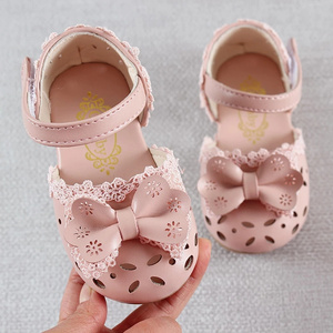 Summer Kids Shoes Fashion Leathers Sweet Children <b>Sandals</b> for <b>Girls</b> <b>Toddler</b> Baby Breathable Hoolow Out Bow Shoes R1629 - Product Image 1